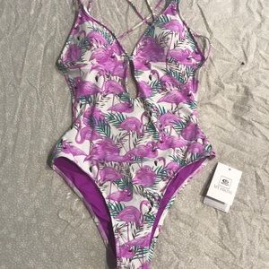 Flamingo Ripcurl one piece bathing suit